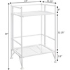 image:imageConvenience Concepts Xtra Storage Shelves  2 Tier Folding Metal Organizer Shelf for Office Closet Laundry Room Garage Kitchen Bathroom amp Bedroom No Tools Assembly WhiteWhite