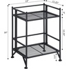 image:imageConvenience Concepts Xtra Storage Shelves  2 Tier Folding Metal Organizer Shelf for Office Closet Laundry Room Garage Kitchen Bathroom amp Bedroom No Tools Assembly WhiteBlack