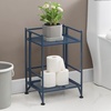 image:imageConvenience Concepts Xtra Storage Shelves  2 Tier Folding Metal Organizer Shelf for Office Closet Laundry Room Garage Kitchen Bathroom amp Bedroom No Tools Assembly WhiteCobalt Blue