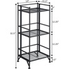 image:imageConvenience Concepts Xtra Storage Shelves  3Tier Folding Metal Shelving Modern Shelves for Storage and Display in Living Room Bathroom Office Closet Kitchen Garage Plant Storage Black