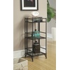 image:imageConvenience Concepts Xtra Storage Shelves  3Tier Folding Metal Shelving Modern Shelves for Storage and Display in Living Room Bathroom Office Closet Kitchen Garage Plant Storage Black