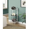 image:imageConvenience Concepts Xtra Storage Shelves  3Tier Folding Metal Shelving Modern Shelves for Storage and Display in Living Room Bathroom Office Closet Kitchen Garage Plant Storage WhiteWhite