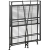 image:imageConvenience Concepts Xtra Storage Shelves  3Tier Ladder Folding Metal Shelving Organizer Stand Modern Stands for Storage and Display in Living Room Bathroom Office Den Kitchen Garage BlackBlack