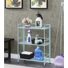 image:imageConvenience Concepts Xtra Storage Shelves  3Tier Wide Folding Metal Storage Shelves Closet Organizer for Office Laundry Room Bedroom Garage Kitchen Bathroom Cobalt BlueSea Foam