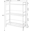 image:imageConvenience Concepts Xtra Storage Shelves  3Tier Wide Folding Metal Storage Shelves Closet Organizer for Office Laundry Room Bedroom Garage Kitchen Bathroom Cobalt BlueWhite