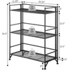 image:imageConvenience Concepts Xtra Storage Shelves  3Tier Wide Folding Metal Storage Shelves Closet Organizer for Office Laundry Room Bedroom Garage Kitchen Bathroom Cobalt BlueLime