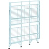 image:imageConvenience Concepts Xtra Storage Shelves  3Tier Wide Folding Metal Storage Shelves Closet Organizer for Office Laundry Room Bedroom Garage Kitchen Bathroom Cobalt BlueSea Foam