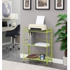 image:imageConvenience Concepts Xtra Storage Shelves  3Tier Wide Folding Metal Storage Shelves Closet Organizer for Office Laundry Room Bedroom Garage Kitchen Bathroom Cobalt BlueLime