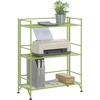 image:imageConvenience Concepts Xtra Storage Shelves  3Tier Wide Folding Metal Storage Shelves Closet Organizer for Office Laundry Room Bedroom Garage Kitchen Bathroom Cobalt BlueLime