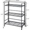 image:imageConvenience Concepts Xtra Storage Shelves  3Tier Wide Folding Metal Storage Shelves Closet Organizer for Office Laundry Room Bedroom Garage Kitchen Bathroom Cobalt BlueBlack
