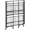 image:imageConvenience Concepts Xtra Storage Shelves  3Tier Wide Folding Metal Storage Shelves Closet Organizer for Office Laundry Room Bedroom Garage Kitchen Bathroom Cobalt BlueBlack