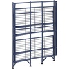 image:imageConvenience Concepts Xtra Storage Shelves  3Tier Wide Folding Metal Storage Shelves Closet Organizer for Office Laundry Room Bedroom Garage Kitchen Bathroom Cobalt BlueCobalt Blue
