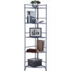 image:imageConvenience Concepts Xtra Storage Shelves  5Tier Corner Folding Metal Storage Shelves Closet Organizer for Office Laundry Room Bedroom Garage Kitchen Bathroom BlackCobalt Blue