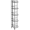image:imageConvenience Concepts Xtra Storage Shelves  5Tier Corner Folding Metal Storage Shelves Closet Organizer for Office Laundry Room Bedroom Garage Kitchen Bathroom BlackBlack
