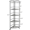 image:imageConvenience Concepts Xtra Storage Shelves  5Tier Corner Folding Metal Storage Shelves Closet Organizer for Office Laundry Room Bedroom Garage Kitchen Bathroom BlackBlack