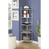 image:imageConvenience Concepts Xtra Storage Shelves  5Tier Corner Folding Metal Storage Shelves Closet Organizer for Office Laundry Room Bedroom Garage Kitchen Bathroom BlackWhite
