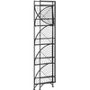 image:imageConvenience Concepts Xtra Storage Shelves  5Tier Corner Folding Metal Storage Shelves Closet Organizer for Office Laundry Room Bedroom Garage Kitchen Bathroom BlackBlack