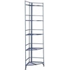 image:imageConvenience Concepts Xtra Storage Shelves  5Tier Corner Folding Metal Storage Shelves Closet Organizer for Office Laundry Room Bedroom Garage Kitchen Bathroom BlackCobalt Blue