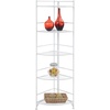 image:imageConvenience Concepts Xtra Storage Shelves  5Tier Corner Folding Metal Storage Shelves Closet Organizer for Office Laundry Room Bedroom Garage Kitchen Bathroom BlackWhite