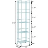 image:imageConvenience Concepts Xtra Storage Shelves  5Tier Folding Metal Storage Shelves Closet Organizer for Office Laundry Room Bedroom Garage Kitchen Bathroom WhiteSeafoam