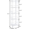 image:imageConvenience Concepts Xtra Storage Shelves  5Tier Folding Metal Storage Shelves Closet Organizer for Office Laundry Room Bedroom Garage Kitchen Bathroom WhiteWhite