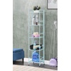 image:imageConvenience Concepts Xtra Storage Shelves  5Tier Folding Metal Storage Shelves Closet Organizer for Office Laundry Room Bedroom Garage Kitchen Bathroom WhiteSeafoam