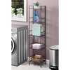 image:imageConvenience Concepts Xtra Storage Shelves  5Tier Folding Metal Storage Shelves Closet Organizer for Office Laundry Room Bedroom Garage Kitchen Bathroom WhiteSpeckled Gray