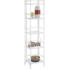 image:imageConvenience Concepts Xtra Storage Shelves  5Tier Folding Metal Storage Shelves Closet Organizer for Office Laundry Room Bedroom Garage Kitchen Bathroom WhiteWhite