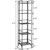 image:imageConvenience Concepts Xtra Storage Shelves  5Tier Folding Metal Storage Shelves Closet Organizer for Office Laundry Room Bedroom Garage Kitchen Bathroom WhiteSpeckled Gray
