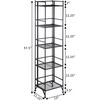 image:imageConvenience Concepts Xtra Storage Shelves  5Tier Folding Metal Storage Shelves Closet Organizer for Office Laundry Room Bedroom Garage Kitchen Bathroom WhiteBlack