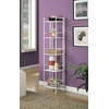 image:imageConvenience Concepts Xtra Storage Shelves  5Tier Folding Metal Storage Shelves Closet Organizer for Office Laundry Room Bedroom Garage Kitchen Bathroom WhiteWhite