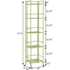 image:imageConvenience Concepts Xtra Storage Shelves  5Tier Folding Metal Storage Shelves Closet Organizer for Office Laundry Room Bedroom Garage Kitchen Bathroom WhiteLime