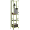 image:imageConvenience Concepts Xtra Storage Shelves  5Tier Folding Metal Storage Shelves Closet Organizer for Office Laundry Room Bedroom Garage Kitchen Bathroom WhiteLime