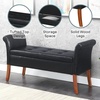 image:imageDesigns4Comfort Garbo Entryway Storage BenchBlack Faux Leather