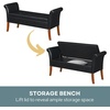 image:imageDesigns4Comfort Garbo Entryway Storage BenchBlack Faux Leather