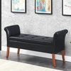 image:imageDesigns4Comfort Garbo Entryway Storage BenchBlack Faux Leather