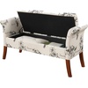 image:imageDesigns4Comfort Garbo Entryway Storage BenchBotanical Print Canvas