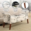 image:imageDesigns4Comfort Garbo Entryway Storage BenchBotanical Print Canvas