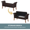 image:imageDesigns4Comfort Garbo Entryway Storage BenchEspresso Faux Leather