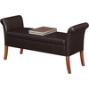 image:imageDesigns4Comfort Garbo Entryway Storage BenchEspresso Faux Leather