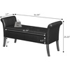 image:imageDesigns4Comfort Garbo Entryway Storage BenchEspresso Faux Leather