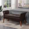 image:imageDesigns4Comfort Garbo Entryway Storage BenchEspresso Faux Leather