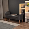 image:imageDesigns4Comfort Garbo Entryway Storage BenchEspresso Faux Leather