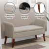 image:imageDesigns4Comfort Garbo Entryway Storage BenchSoft Beige Fabric