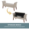 image:imageDesigns4Comfort Garbo Entryway Storage BenchSoft Beige Fabric