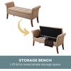 image:imageDesigns4Comfort Garbo Entryway Storage BenchTan Fabric