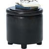 image:imageDesigns4Comfort Round Accent Storage Ottoman with Reversible Tray LidBlack