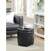 image:imageDesigns4Comfort Round Accent Storage Ottoman with Reversible Tray LidBlack