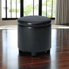 image:imageDesigns4Comfort Round Accent Storage Ottoman with Reversible Tray LidBlack