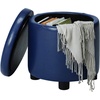 image:imageDesigns4Comfort Round Accent Storage Ottoman with Reversible Tray LidBlue